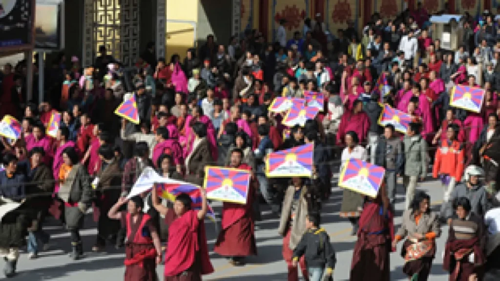 Protests across Tibet