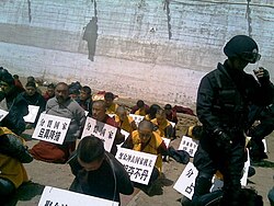 Protests across Tibet
