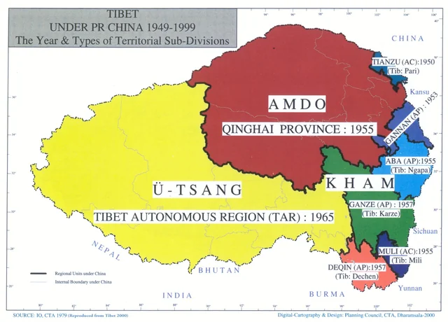 Tibet divided