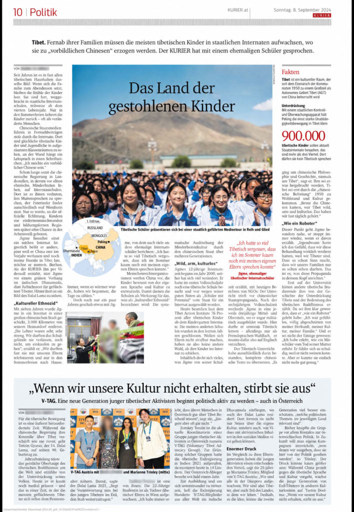 V-TAG Austria Featured in Austrian Media Coverage on Tibetan Identity and the Preservation of Tibetan Culture
