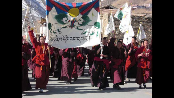Protests across Tibet